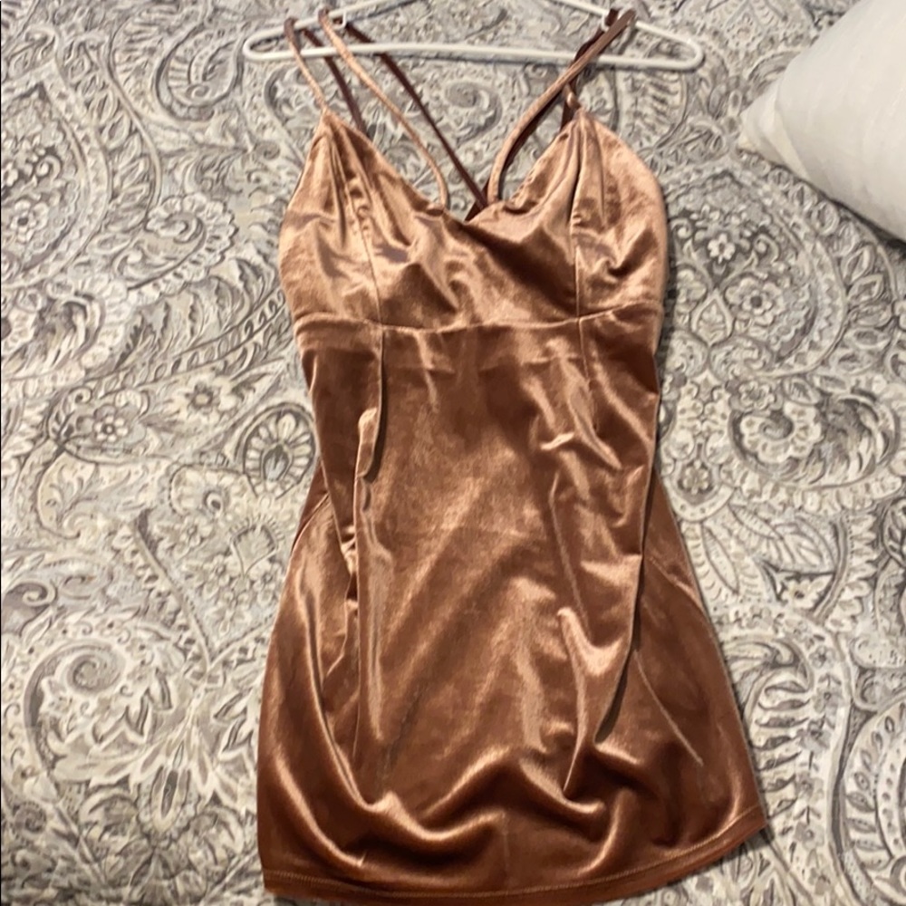 Rose Gold Mini Dress